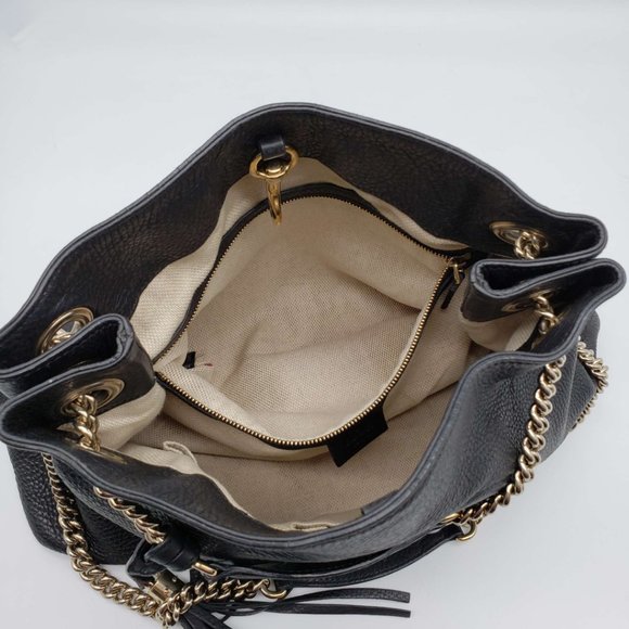 100% Authentic Gucci GG Soho on Chain Medium Shoulder Bag - Picture 9 of 16